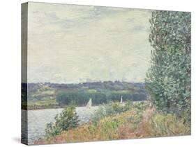 The Seine at Bouille, a Gust of Wind, 1894-Alfred Sisley-Stretched Canvas