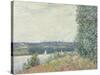 The Seine at Bouille, a Gust of Wind, 1894-Alfred Sisley-Stretched Canvas