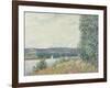 The Seine at Bouille, a Gust of Wind, 1894-Alfred Sisley-Framed Giclee Print