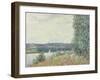 The Seine at Bouille, a Gust of Wind, 1894-Alfred Sisley-Framed Giclee Print