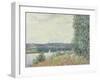 The Seine at Bouille, a Gust of Wind, 1894-Alfred Sisley-Framed Giclee Print