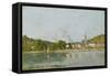 The Seine at Caudebec-En-Caux, 1889-Eugène Boudin-Framed Stretched Canvas