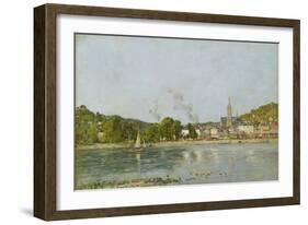 The Seine at Caudebec-En-Caux, 1889-Eugène Boudin-Framed Giclee Print