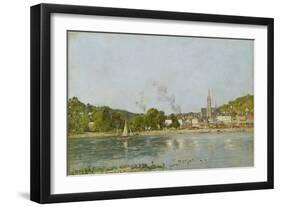 The Seine at Caudebec-En-Caux, 1889-Eugène Boudin-Framed Giclee Print