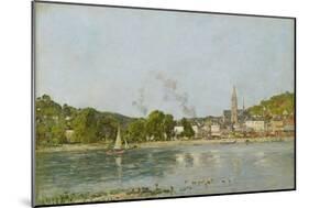 The Seine at Caudebec-En-Caux, 1889-Eugène Boudin-Mounted Giclee Print