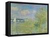 The Seine at Chatou Near Argenteuil, 1878-Claude Monet-Framed Stretched Canvas