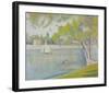 The Seine at Courbevoie, c.1886-Georges Seurat-Framed Art Print