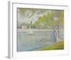 The Seine at Courbevoie, c.1886-Georges Seurat-Framed Art Print