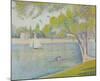 The Seine at Courbevoie, c.1886-Georges Seurat-Mounted Art Print
