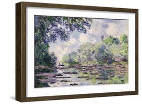 The Seine at Giverny, 1885-Claude Monet-Framed Giclee Print