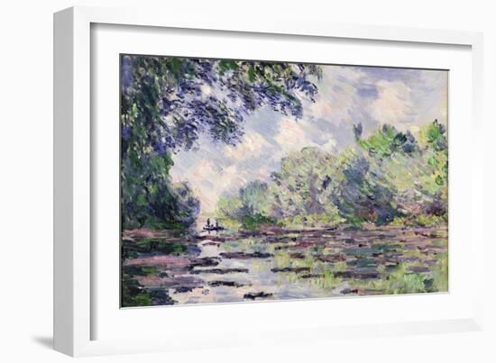 The Seine at Giverny, 1885-Claude Monet-Framed Giclee Print