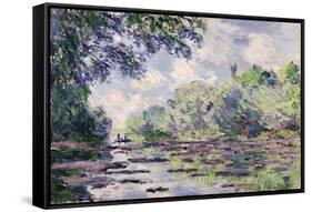 The Seine at Giverny, 1885-Claude Monet-Framed Stretched Canvas