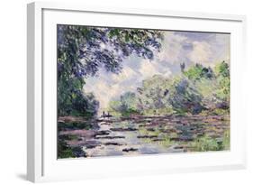 The Seine at Giverny, 1885-Claude Monet-Framed Giclee Print