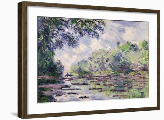 The Seine at Giverny, 1885-Claude Monet-Framed Giclee Print