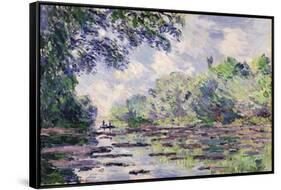 The Seine at Giverny, 1885-Claude Monet-Framed Stretched Canvas