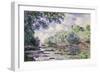 The Seine at Giverny, 1885-Claude Monet-Framed Giclee Print