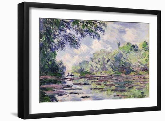 The Seine at Giverny, 1885-Claude Monet-Framed Premium Giclee Print