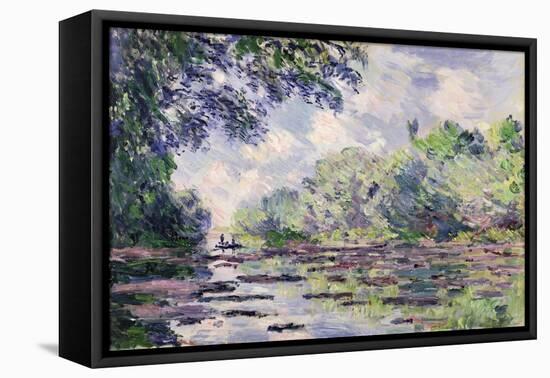 The Seine at Giverny, 1885-Claude Monet-Framed Stretched Canvas