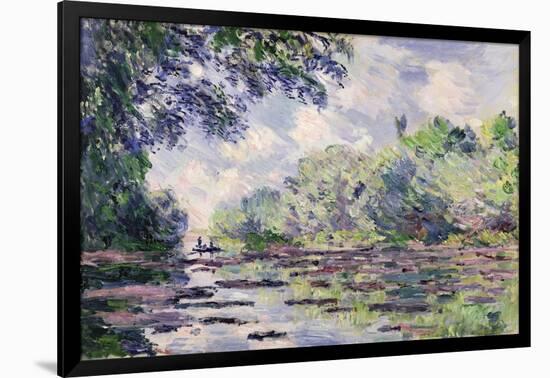 The Seine at Giverny, 1885-Claude Monet-Framed Giclee Print