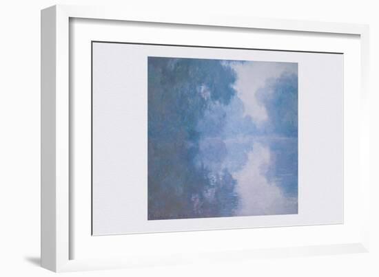 The Seine at Giverny, Morning Mists-Claude Monet-Framed Art Print