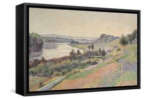 The Seine at Herblay, 1890-Maximilien Luce-Framed Stretched Canvas