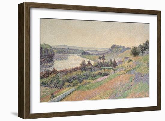 The Seine at Herblay, 1890-Maximilien Luce-Framed Giclee Print