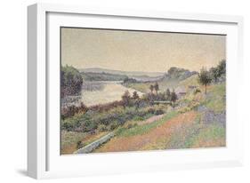 The Seine at Herblay, 1890-Maximilien Luce-Framed Giclee Print