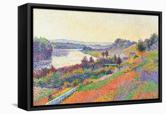 The Seine at Herblay-null-Framed Stretched Canvas