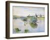 The Seine at Lavacourt, 1878 (oil on canvas)-Claude Monet-Framed Giclee Print