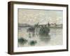 The Seine at Lavacourt, 1879-Claude Monet-Framed Giclee Print