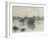 The Seine at Lavacourt, 1879-Claude Monet-Framed Giclee Print