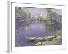 The Seine at Mantes-Paul Mathieu-Framed Giclee Print