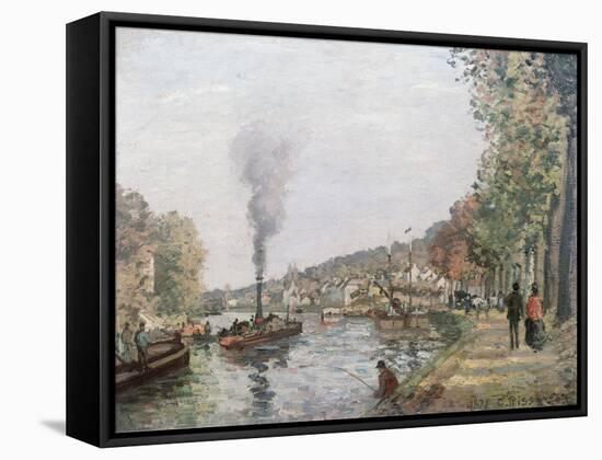 The Seine at Marly, 1871-Camille Pissarro-Framed Stretched Canvas