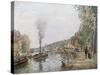 The Seine at Marly, 1871-Camille Pissarro-Stretched Canvas
