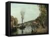 The Seine at Marly-Camille Pissarro-Framed Stretched Canvas