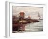 The Seine at Petit-Gennevilliers. La Siene au Petit-Gennevilliers. 1872-Claude Monet-Framed Giclee Print