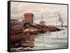 The Seine at Petit-Gennevilliers. La Siene au Petit-Gennevilliers. 1872-Claude Monet-Framed Stretched Canvas