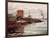 The Seine at Petit-Gennevilliers. La Siene au Petit-Gennevilliers. 1872-Claude Monet-Framed Giclee Print