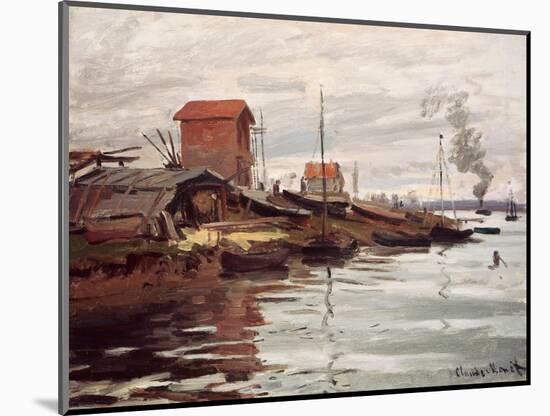 The Seine at Petit-Gennevilliers. La Siene au Petit-Gennevilliers. 1872-Claude Monet-Mounted Giclee Print