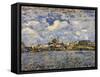 The Seine at Point Du Jour, 1877-Alfred Sisley-Framed Stretched Canvas