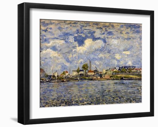 The Seine at Point Du Jour, 1877-Alfred Sisley-Framed Giclee Print