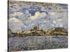 The Seine at Point Du Jour, 1877-Alfred Sisley-Stretched Canvas