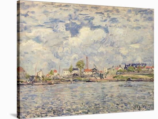 The Seine at Point du Jour, 1877-Alfred Sisley-Stretched Canvas