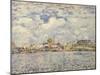 The Seine at Point du Jour, 1877-Alfred Sisley-Mounted Giclee Print
