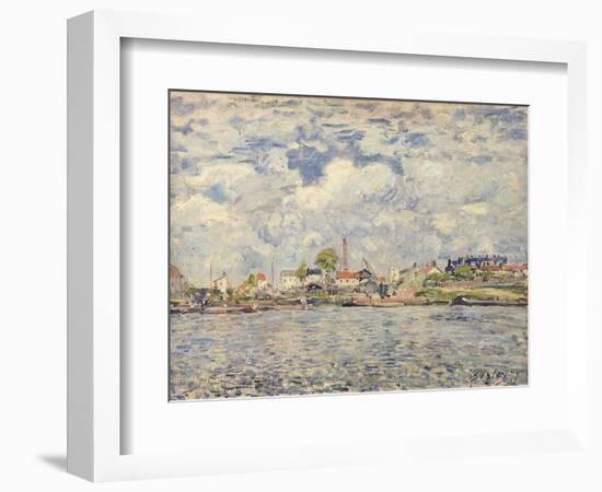 The Seine at Point du Jour, 1877-Alfred Sisley-Framed Giclee Print