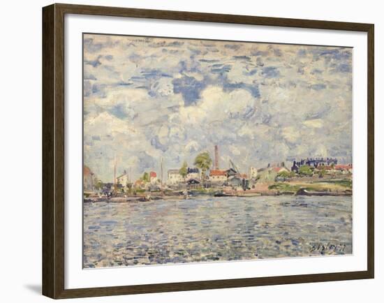 The Seine at Point du Jour, 1877-Alfred Sisley-Framed Giclee Print