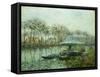 The Seine at Port Marley; La Seine a Port Marley, 1902-1903-Gustave Loiseau-Framed Stretched Canvas