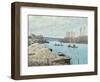 The Seine at Port-Marly, Piles of Sand, 1875-Alfred Sisley-Framed Giclee Print