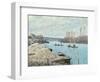 The Seine at Port-Marly, Piles of Sand, 1875-Alfred Sisley-Framed Giclee Print