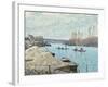 The Seine at Port-Marly, Piles of Sand, 1875-Alfred Sisley-Framed Giclee Print